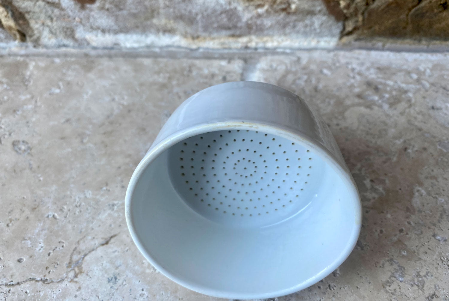 antique royal worcester early 20th century white ironstone sieve funnel