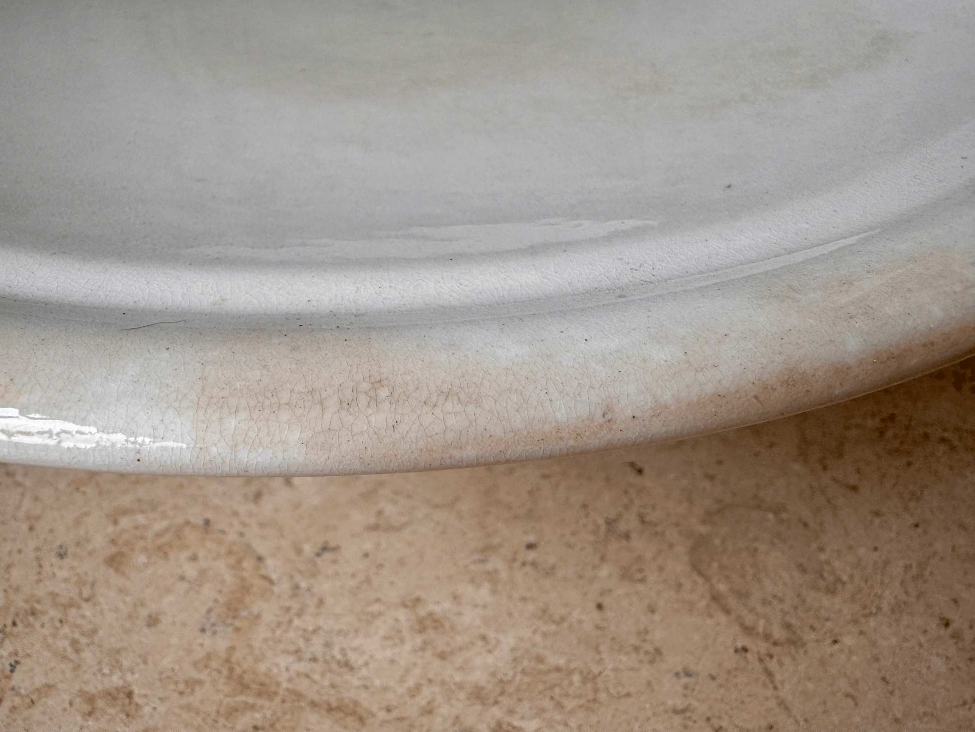 antique large plain white ironstone dutch cake patisserie stand societe ceramique