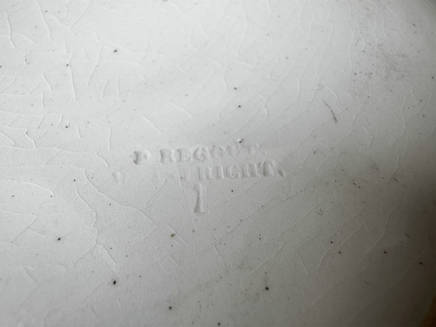 antique plain white ironstone extra large fluted bundt style cake mould