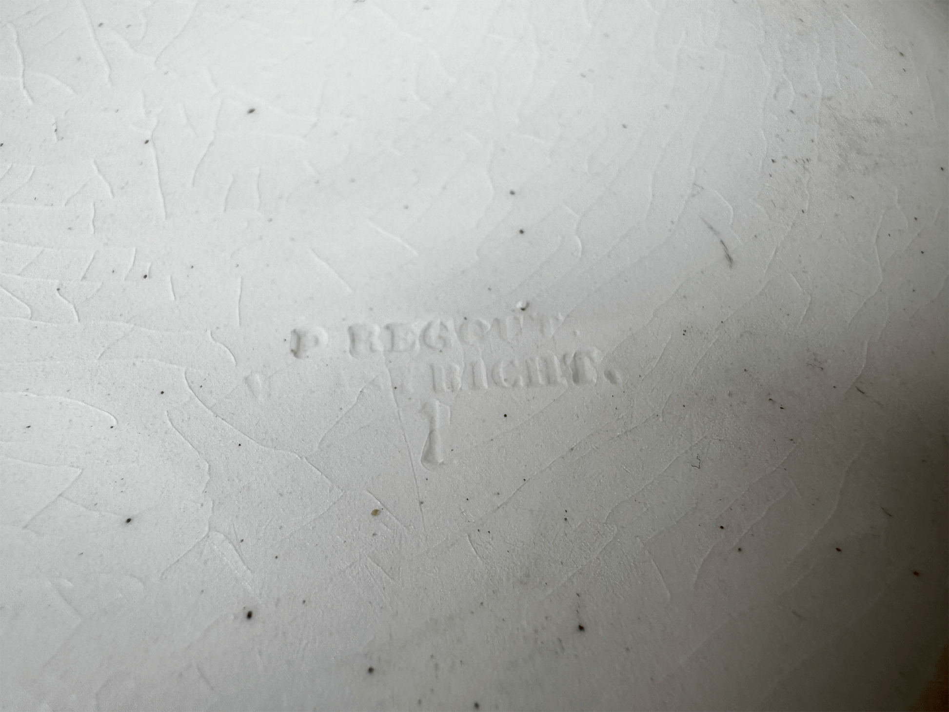 antique plain white ironstone extra large fluted bundt style cake mould