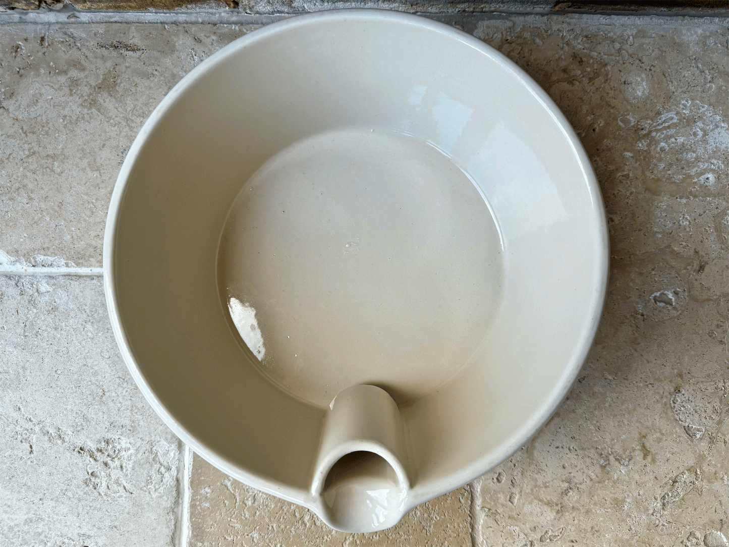 antique white ironstone large the creamsep dairy bowl cream milk separator the churn company hailsham