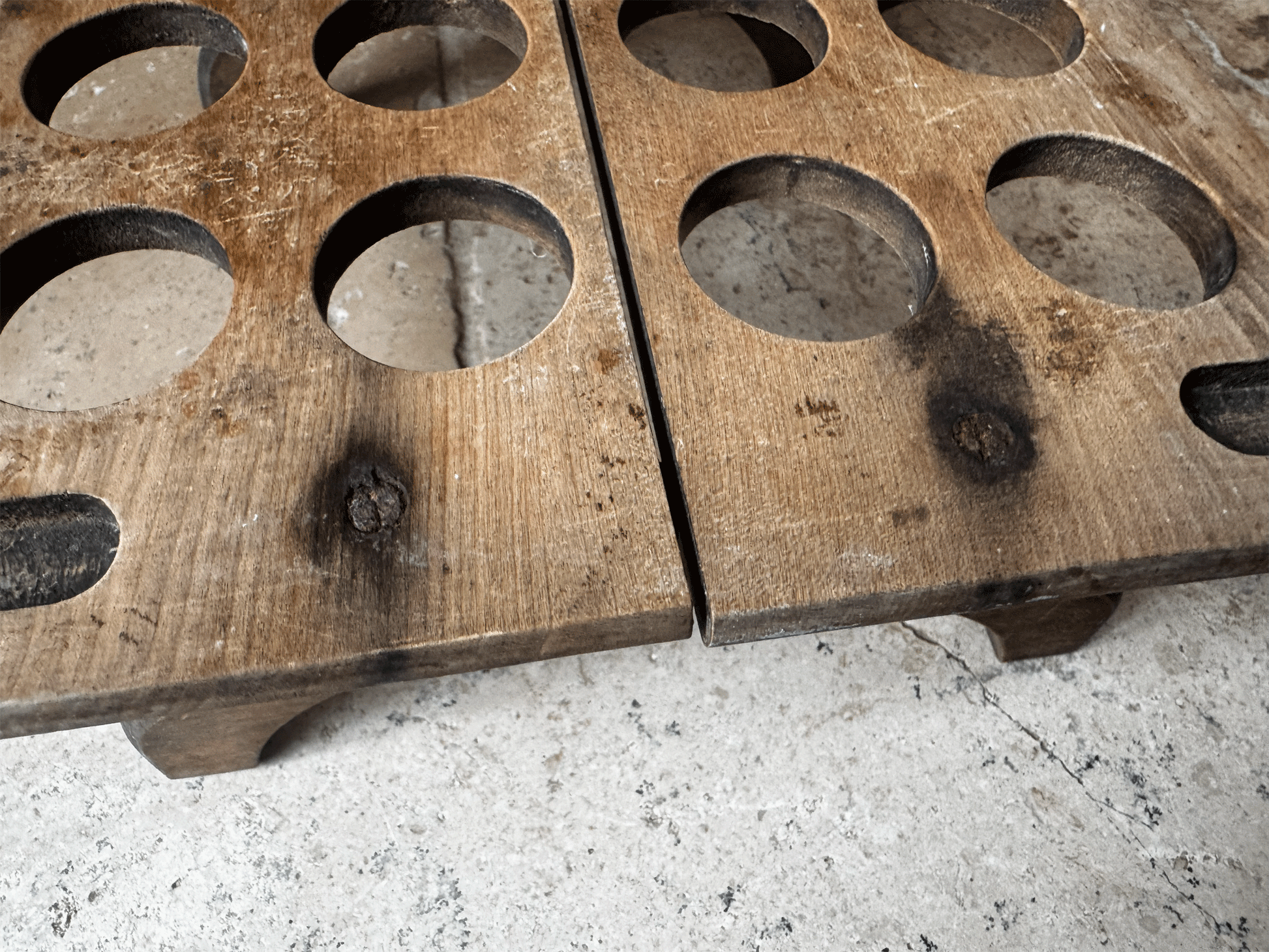antique english edwardian rare treen wooden stackable square egg rack one dozen eggs