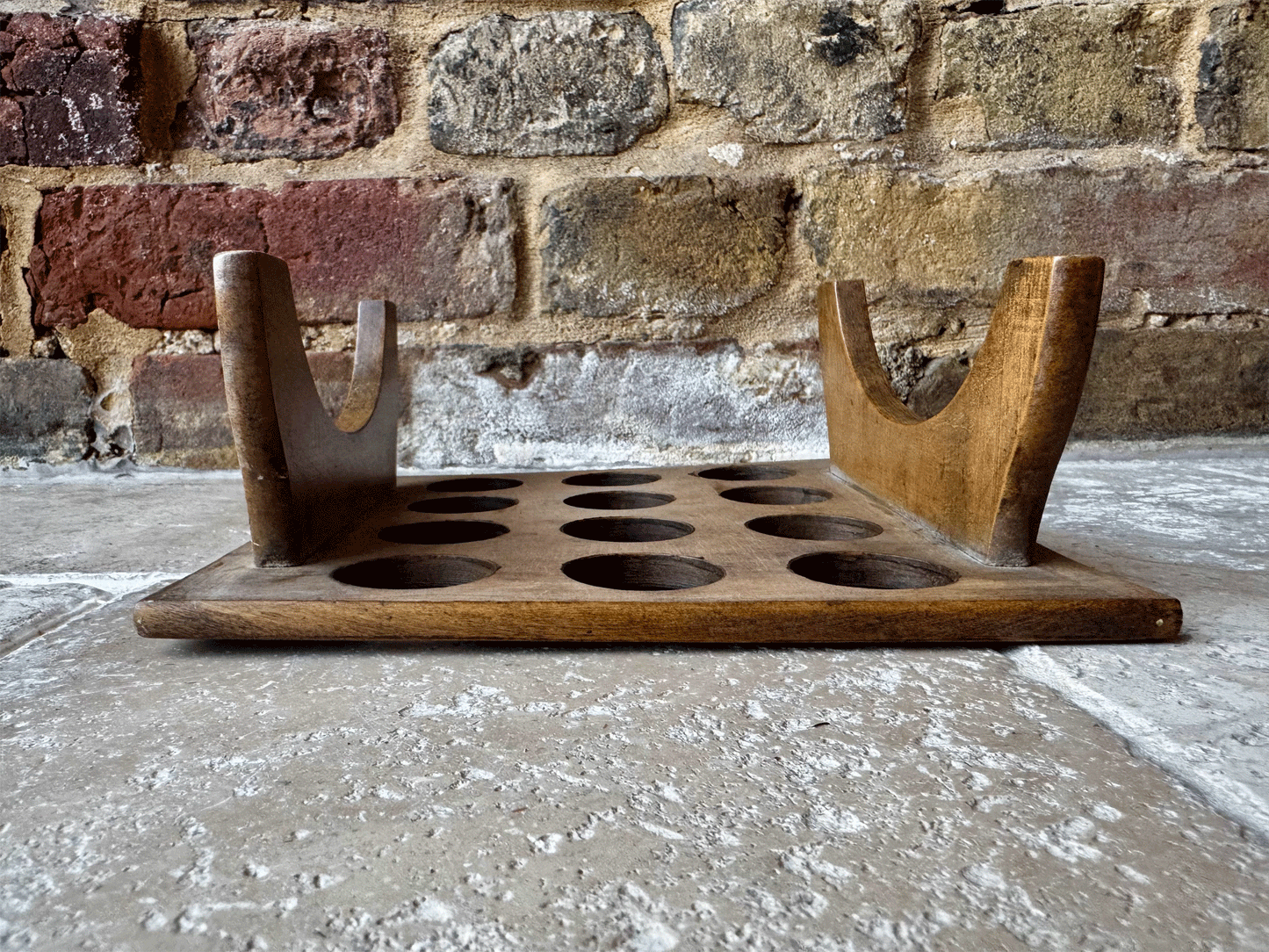 antique victorian rare small stackable treen wooden egg rack one dozen eggs