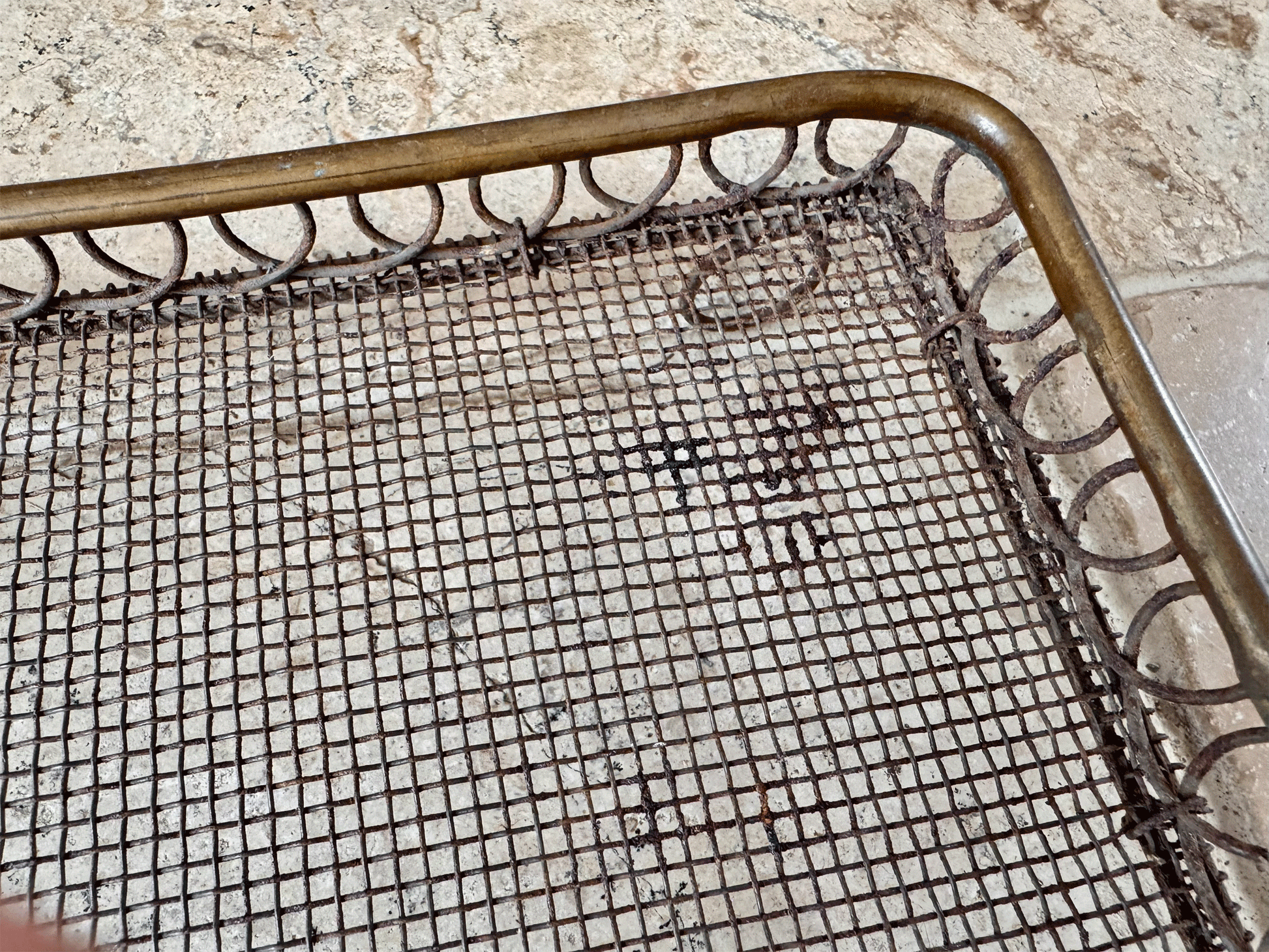 rare antique victorian large wirework bar loop topped cake cooling rack