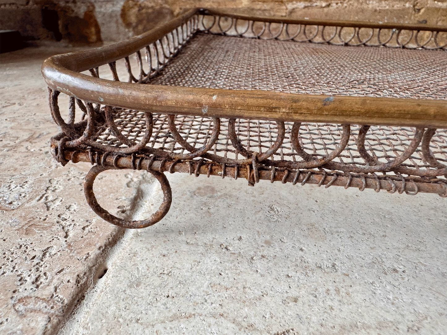 rare antique victorian large wirework bar loop topped cake cooling rack