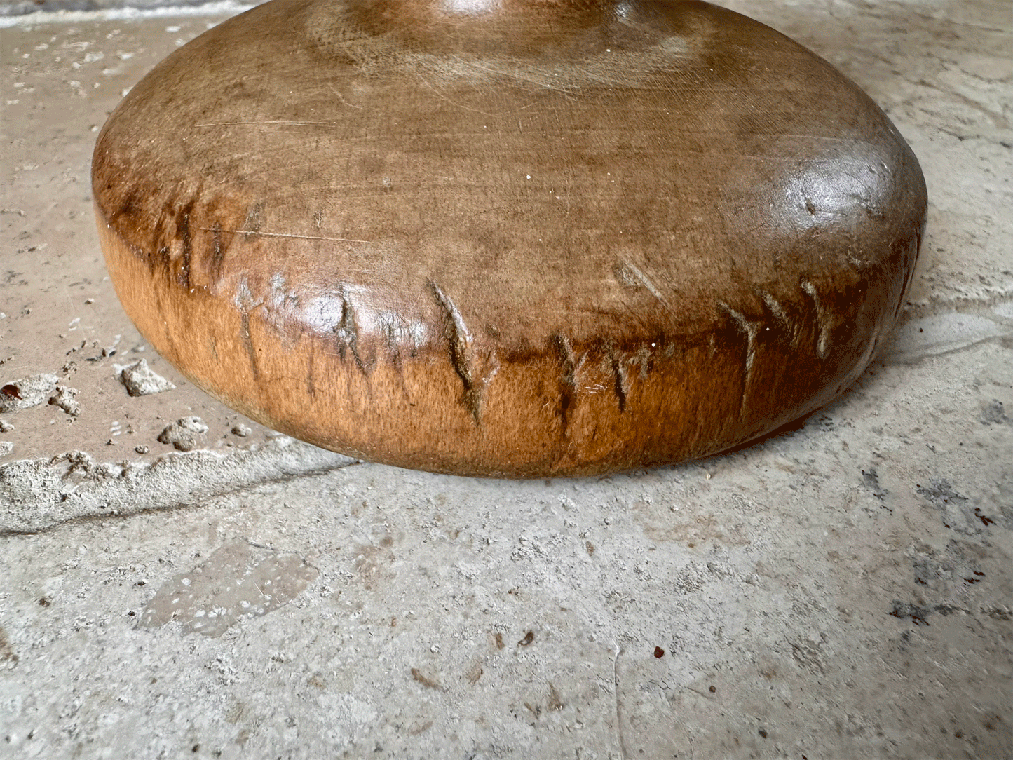 Large Antique Victorian Butter Stamp - Acorns