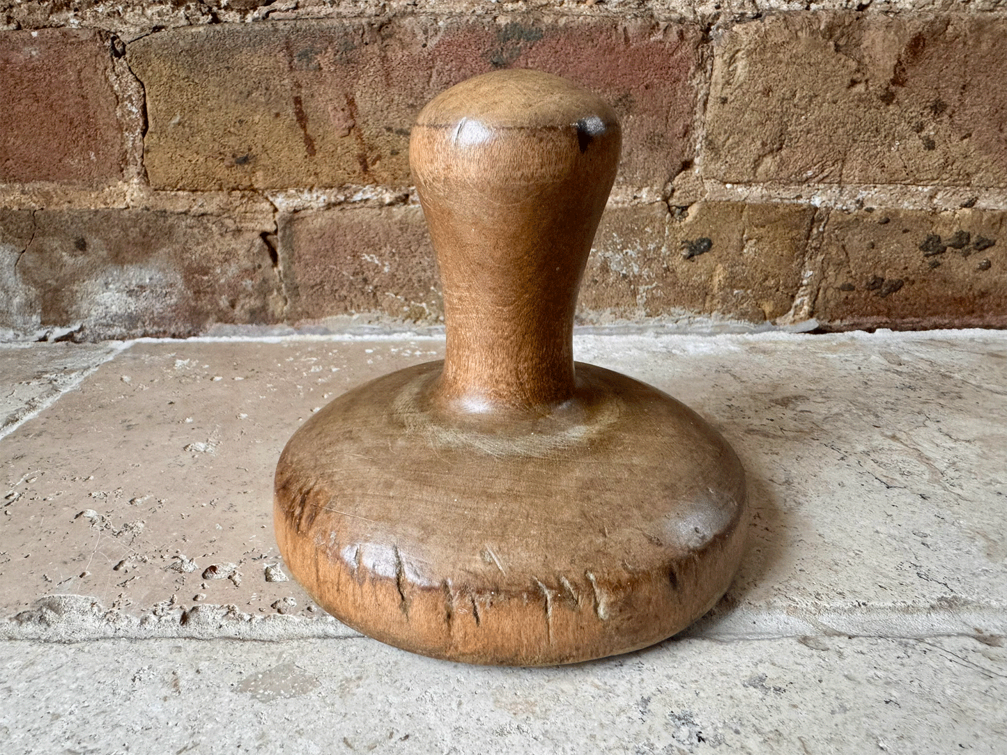 Large Antique Victorian Butter Stamp - Acorns