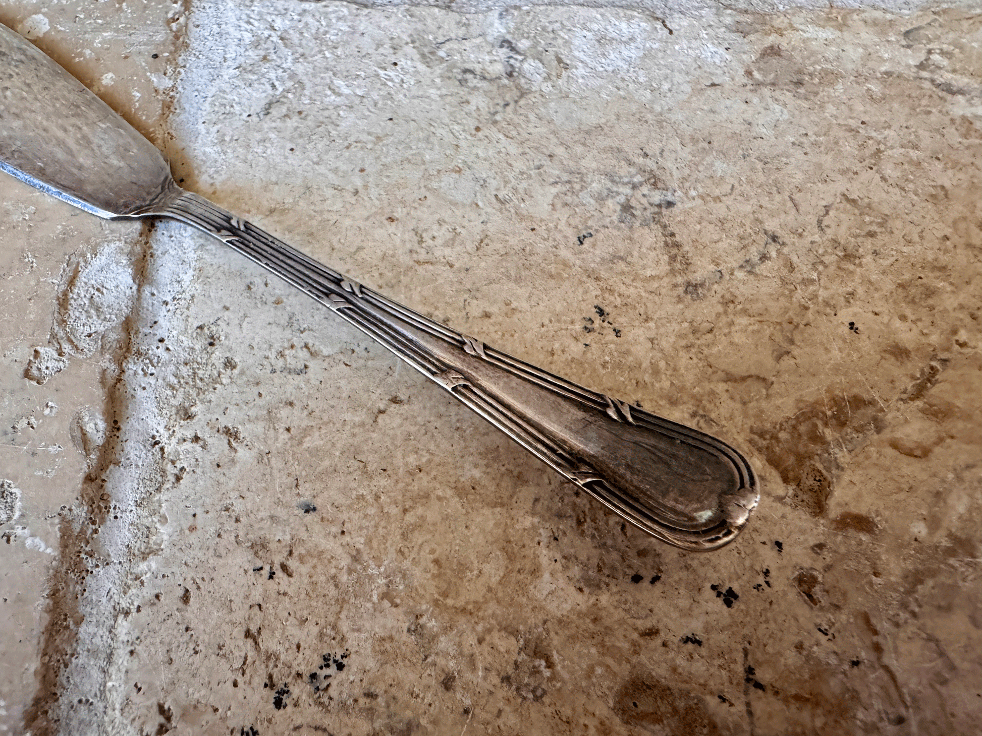 antique edwardian silver plated butter knife spreader dignity