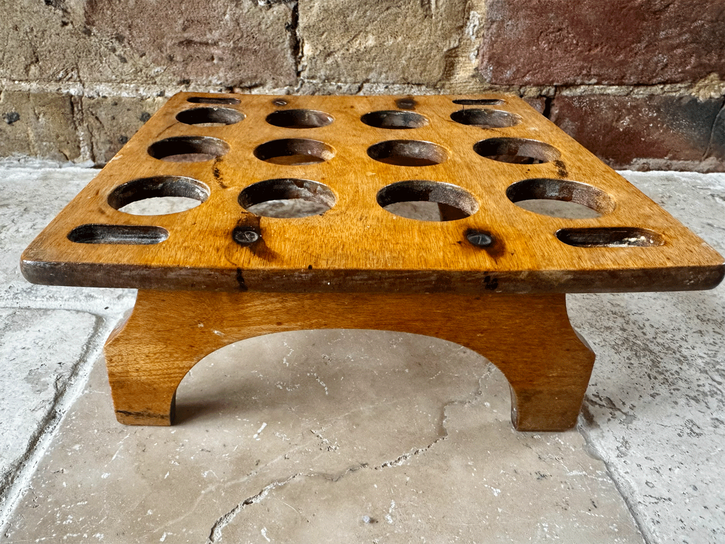 antique english edwardian stackable treen wooden egg rack one dozen twelve eggs