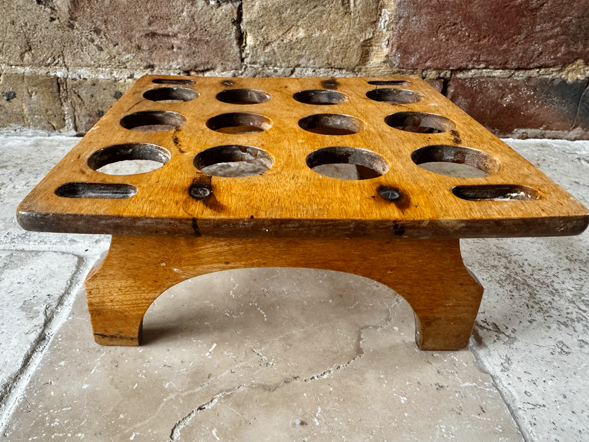 antique english edwardian stackable treen wooden egg rack one dozen twelve eggs