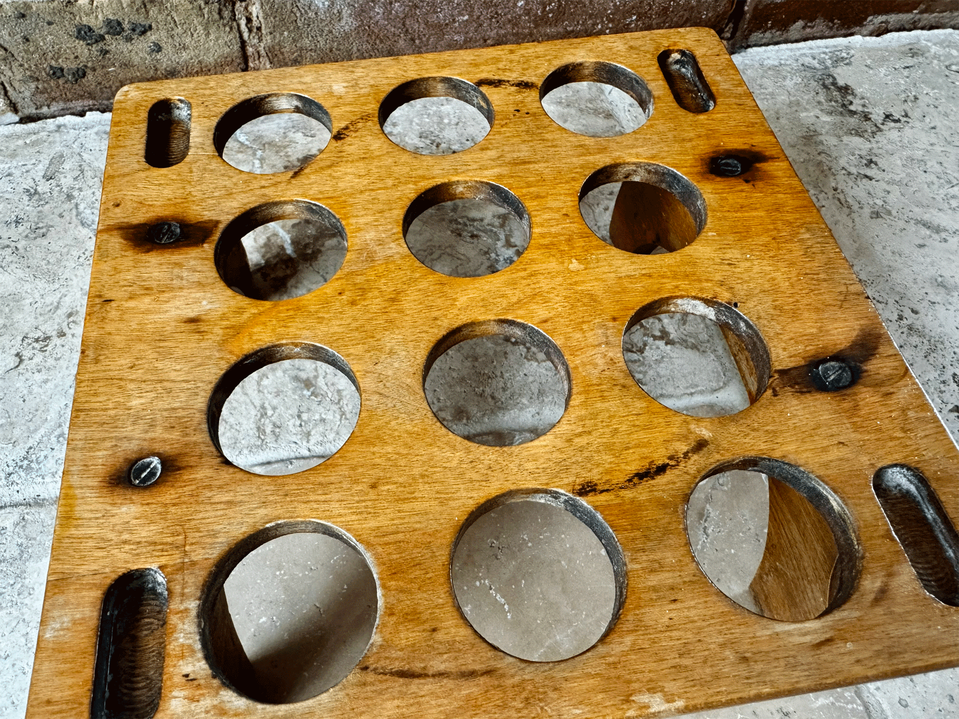 antique english edwardian stackable treen wooden egg rack one dozen twelve eggs