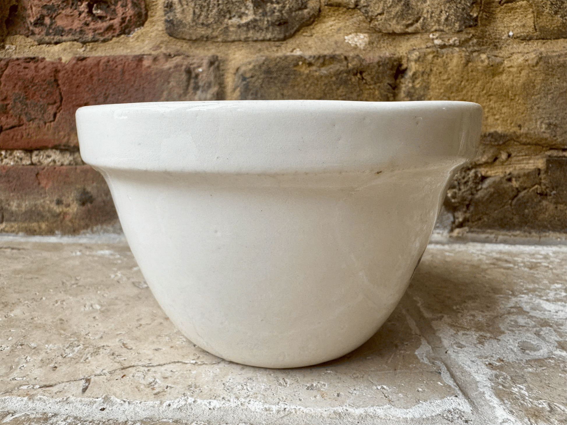 antique english white ironstone fortnum mason piccadilly pudding basin bowl advertising