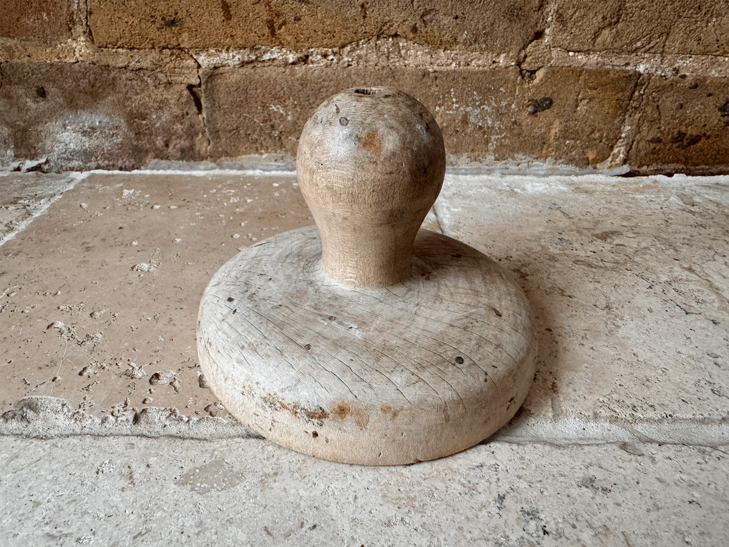 large antique victorian rare scarce carved treen wooden butter stamp fleur de lys prince wales feathers royal memorabilia