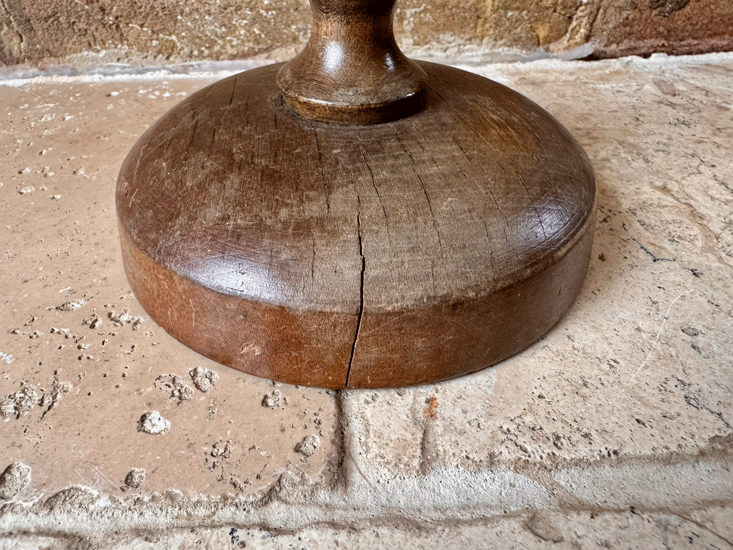 antique english large wooden treen victorian butter stamp grazing cow gate
