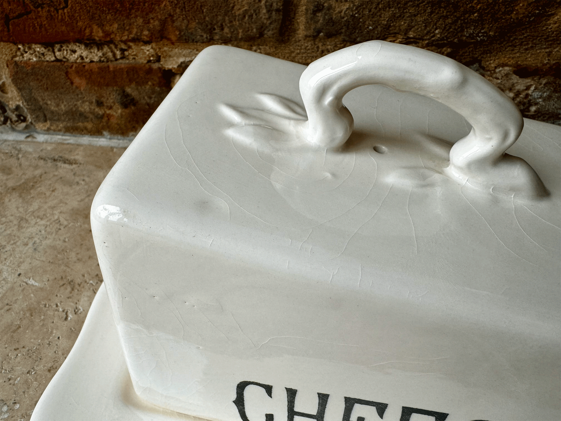 antique masons patent white ironstone lidded cheese dish cloche black transfer print