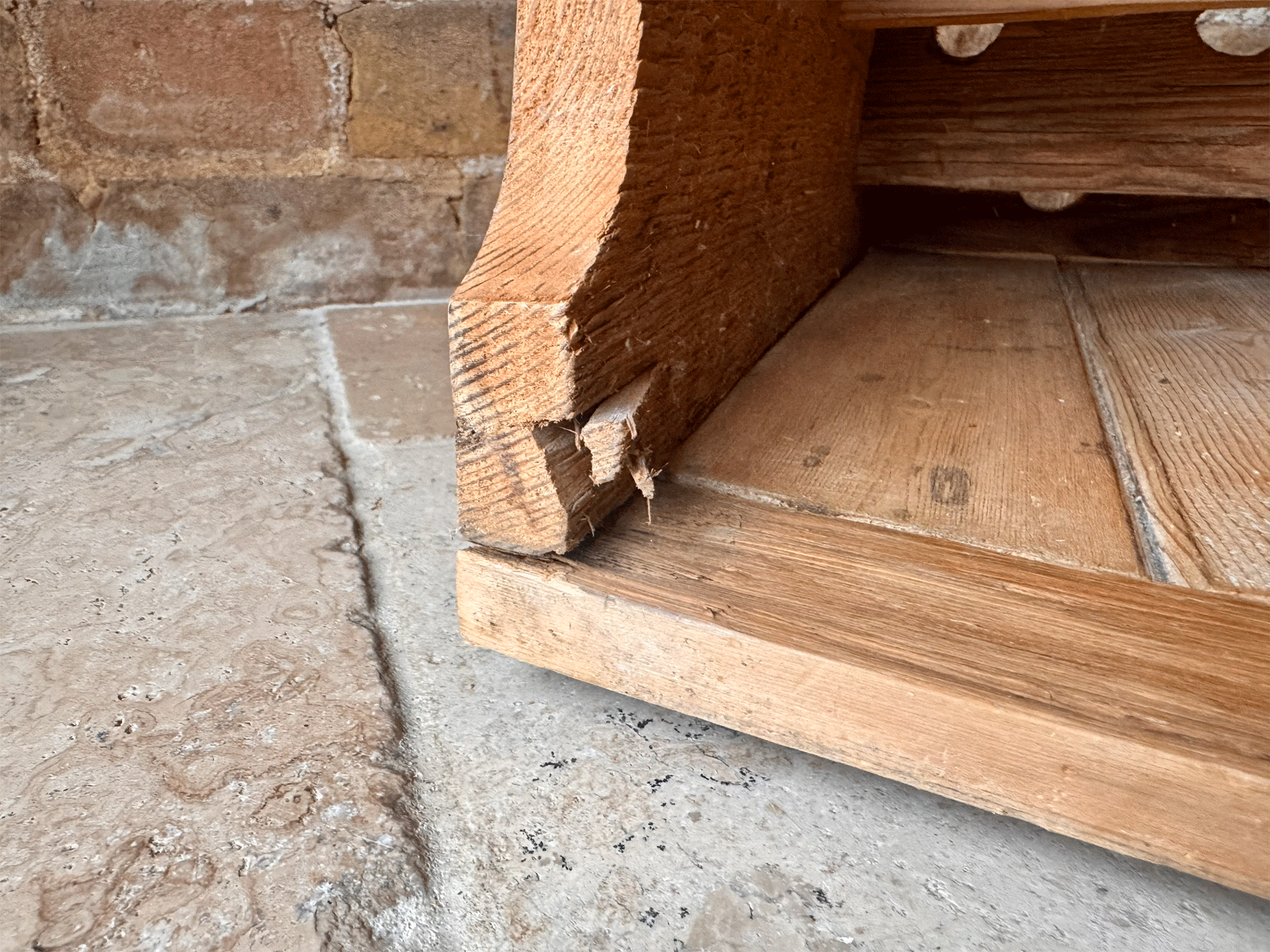 antique english welsh cawl spoon holder wooden pine extra large heart