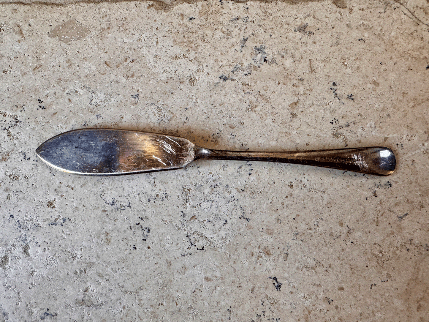 antique edwardian silver plated butter knife spreader dignity