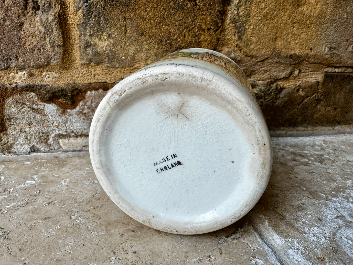 rare frank cooper oxford marmalade ironstone advertising pot oxford scenes