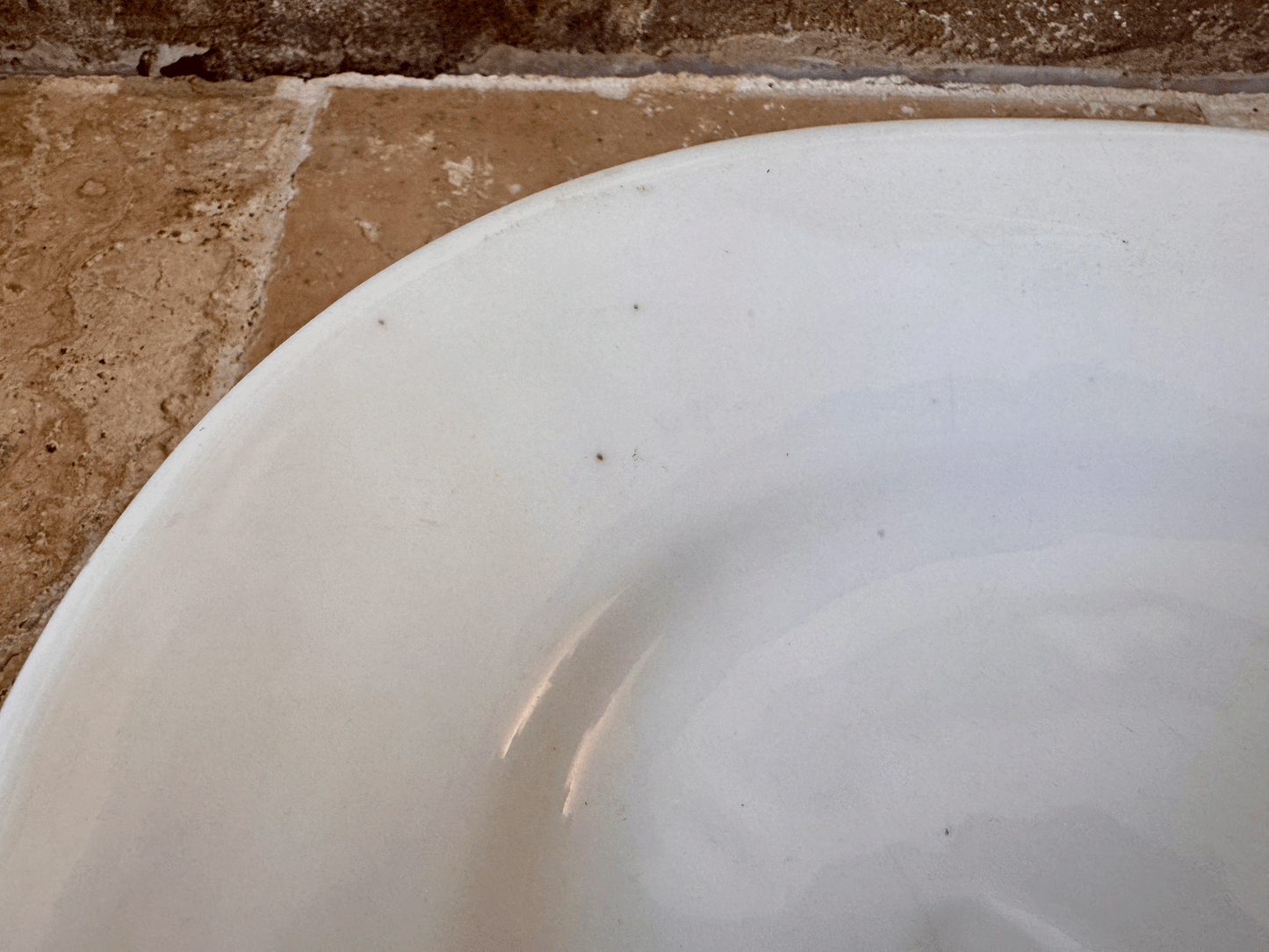 large vintage plain white ironstone carving platter meat plate