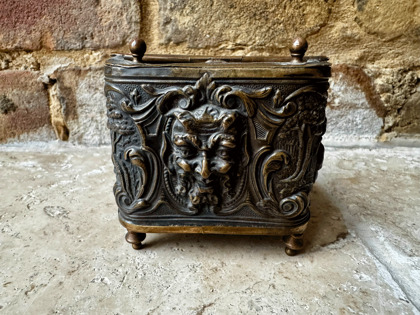 rare antique french 19th century 1800s pocket watch display case bevelled glass cherubs hook pink silk cushion