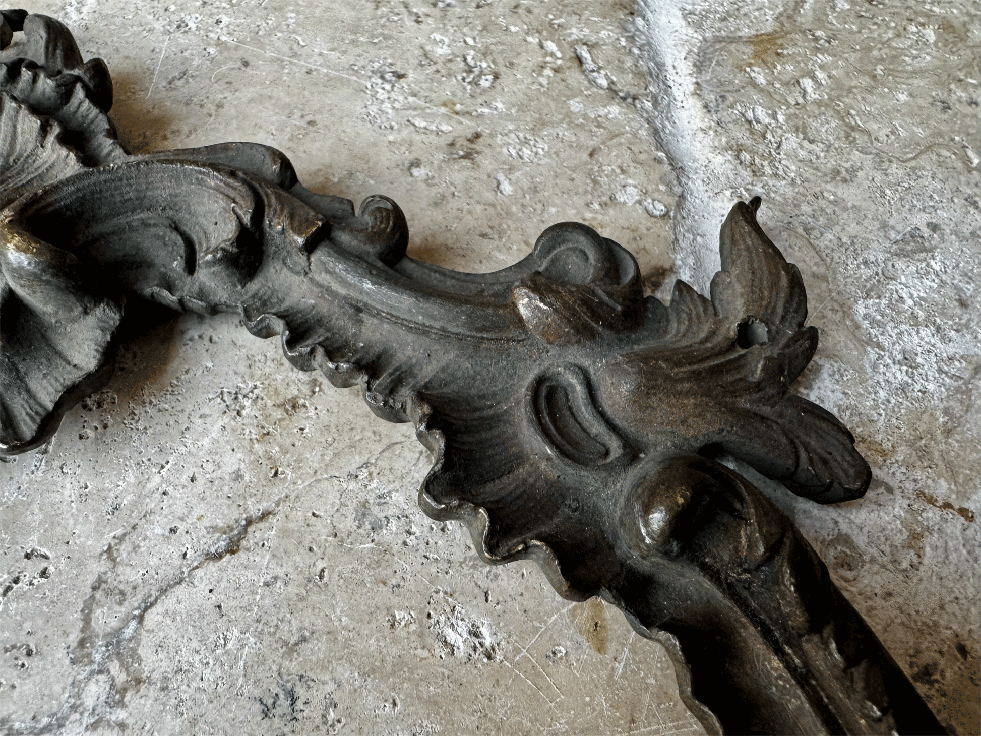 antique french 1800s 19th century decorative brass wall plaque hanging