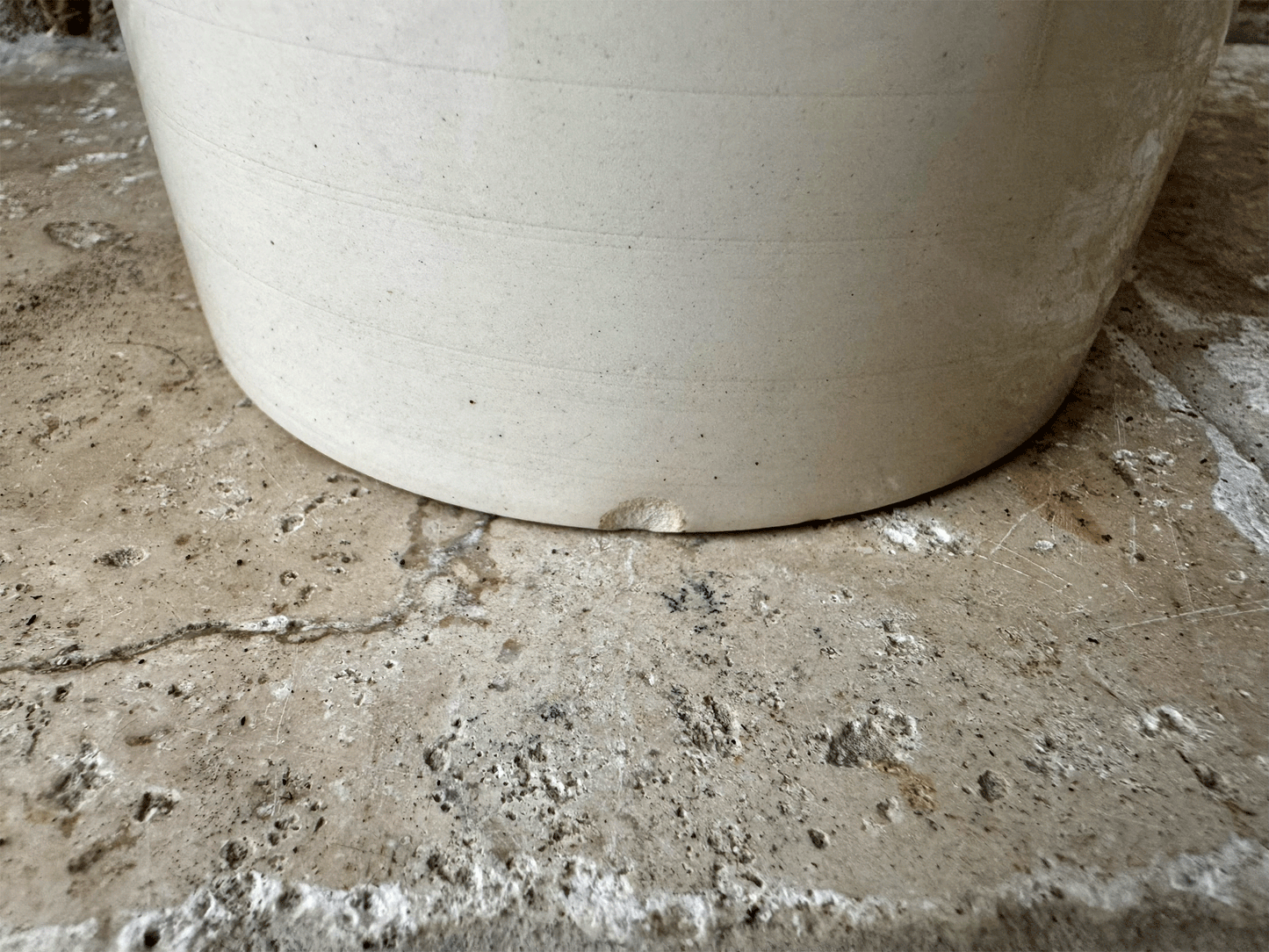 antique french badonviller 1920s terre de fer ironstone chunky buttery crazed confiture pot