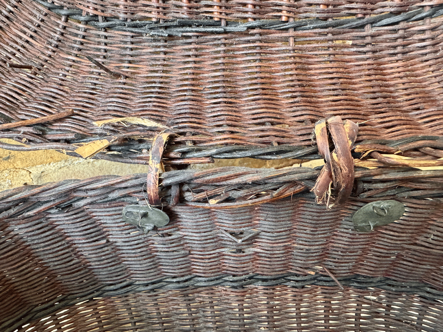 antique french extra large 19th century rustic fishing creel shopping bressan basket