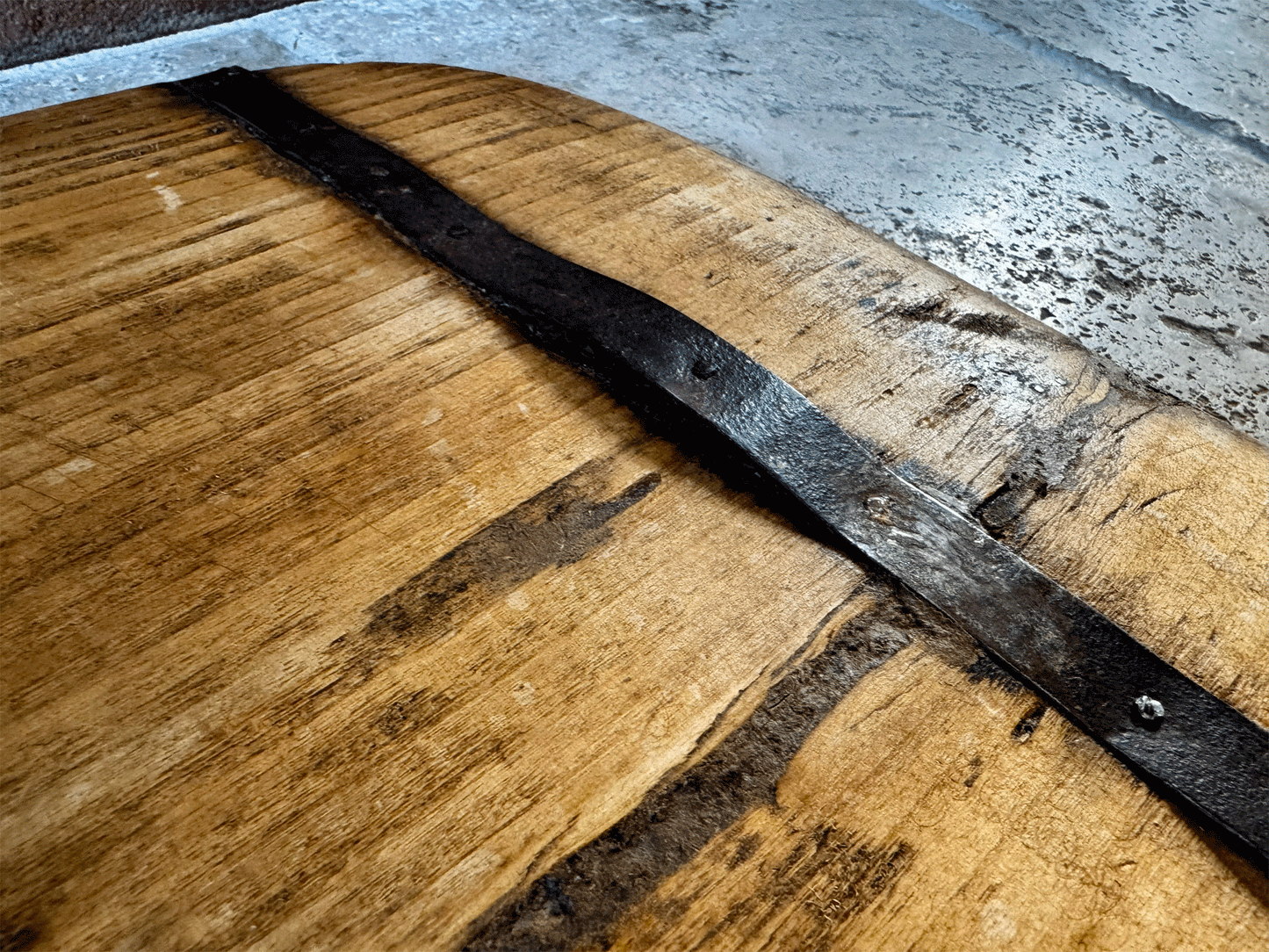 antique french extra large repaired dough bread board metalwork rustic kitchen decor