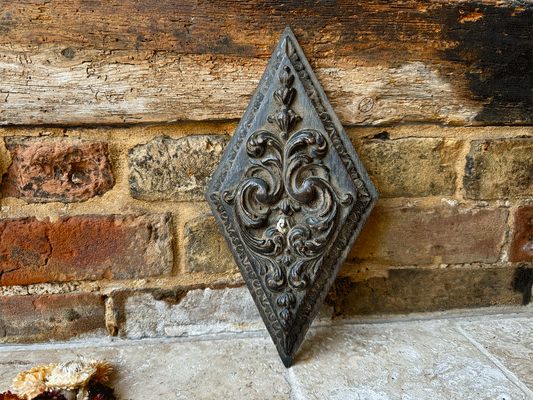 antique french deeply carved wooden treen wall panel panelling decorative vintage