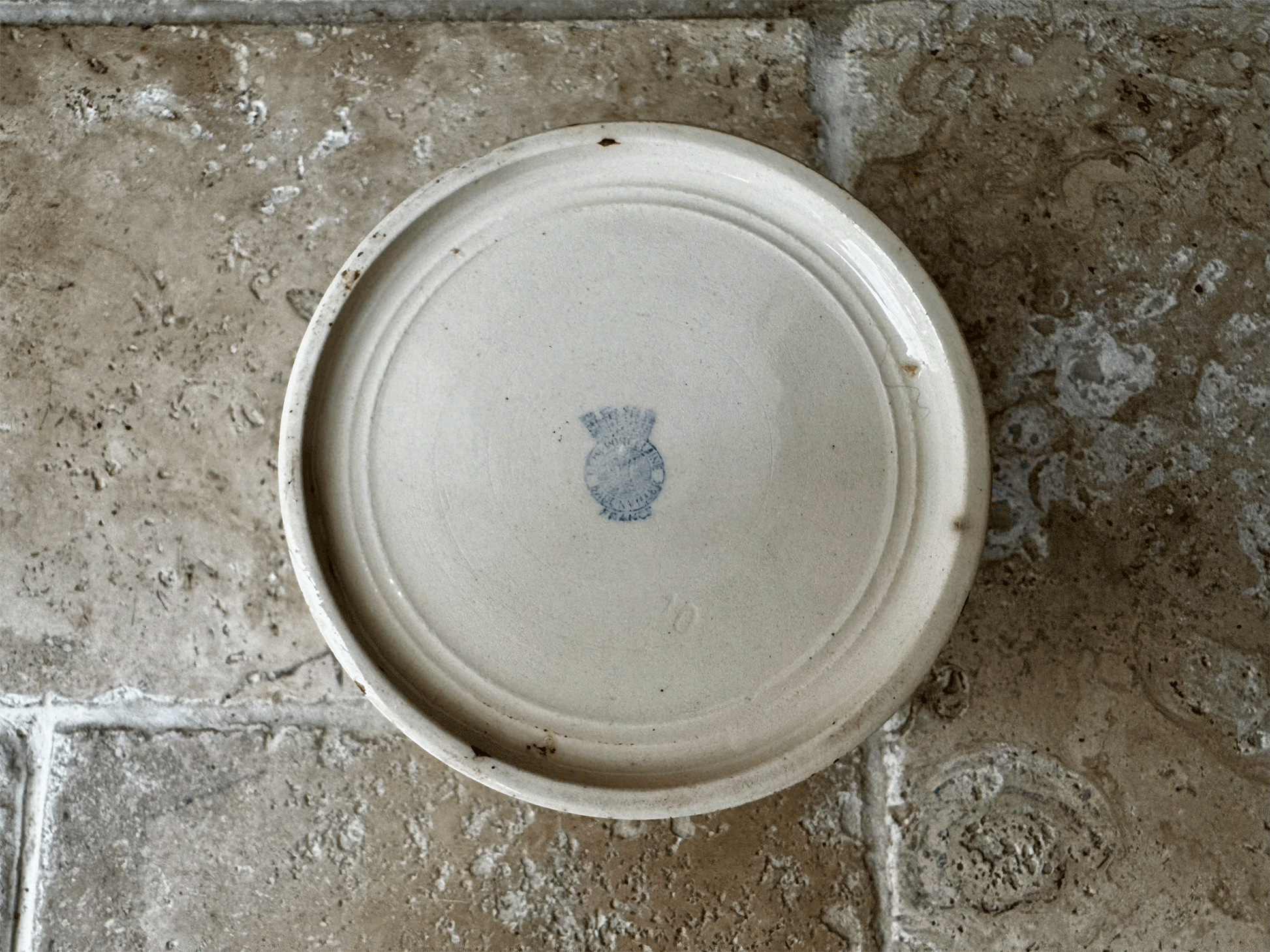 antique french badonviller 1920s terre de fer ironstone chunky buttery crazed confiture pot