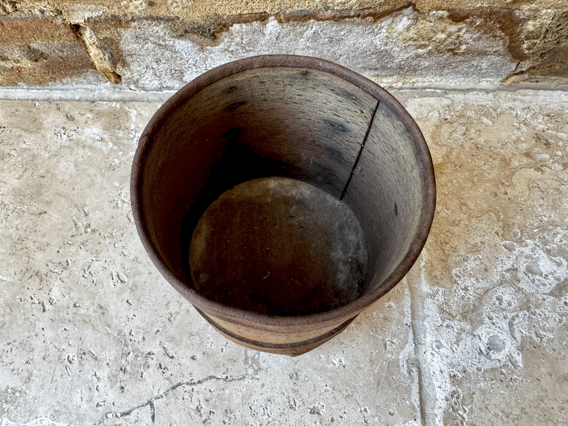 antique french wooden treen bentwood grain measure demi litre boissellerie leger poitiers
