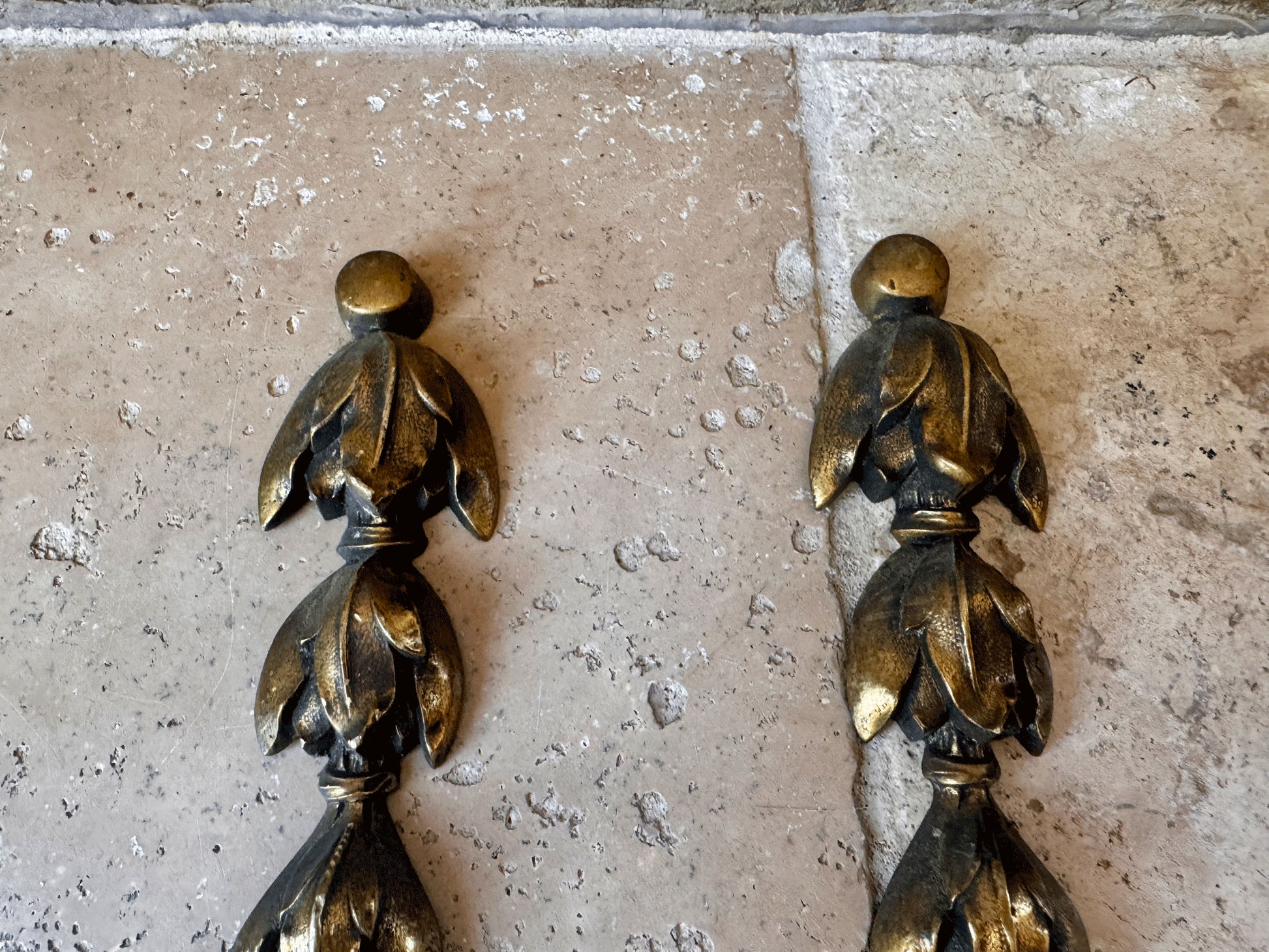 vintage french gilded gilt brass wall door backpanel plate plaque hanging