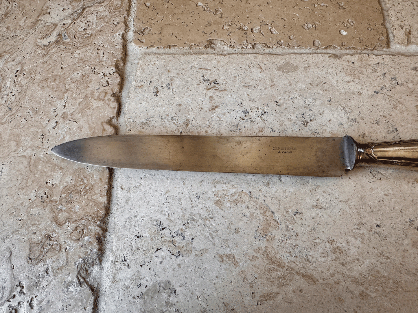 antique christofle rubans ribbon bows cake bread knife wedding birthday