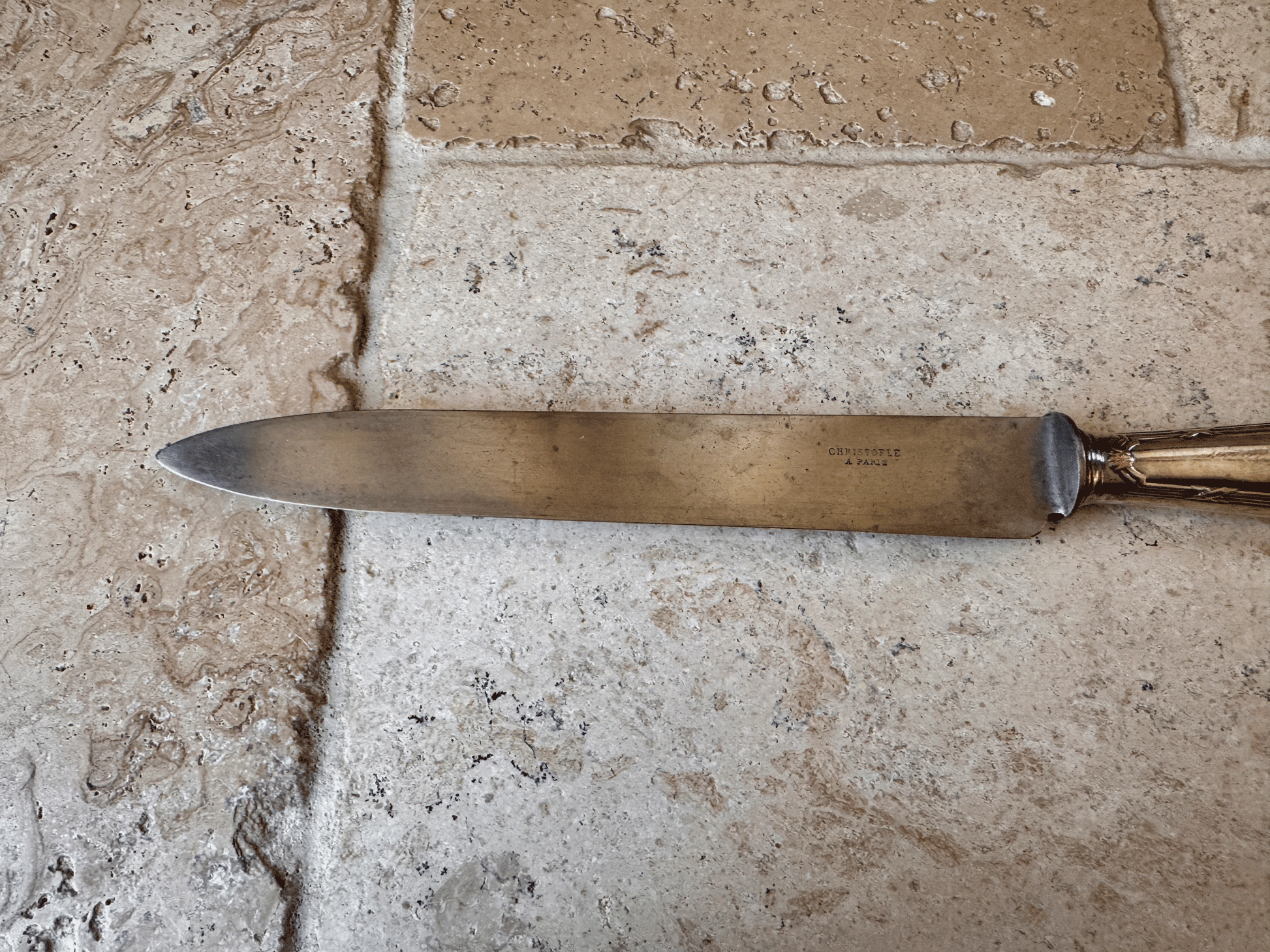 antique christofle rubans ribbon bows cake bread knife wedding birthday