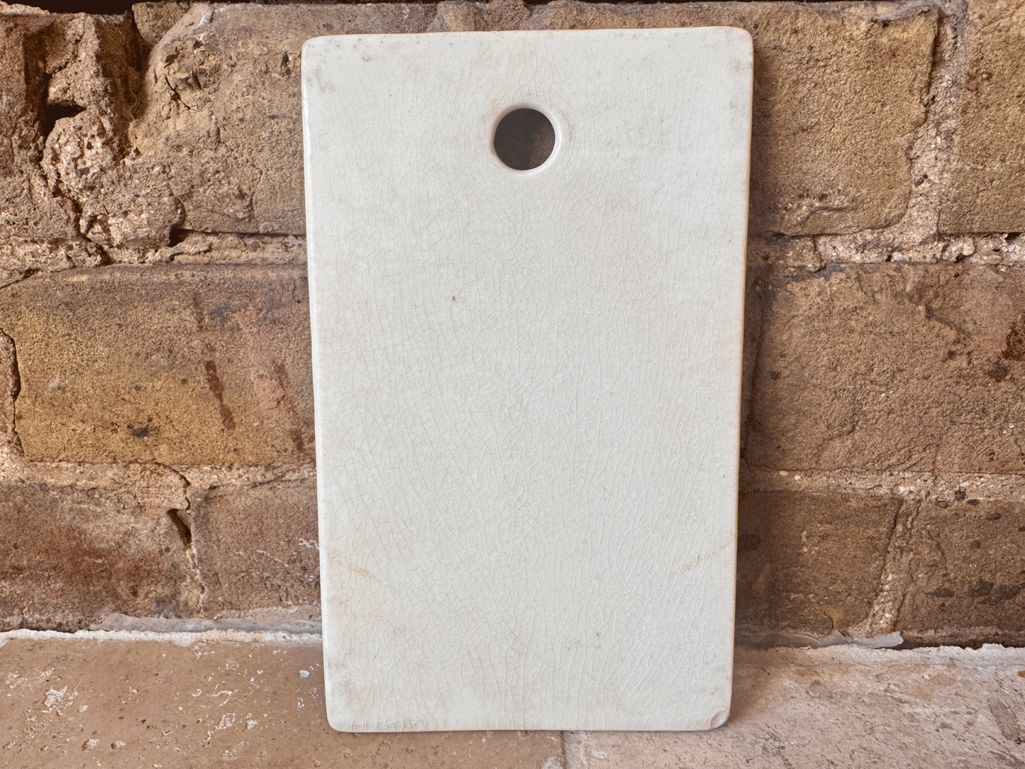 antique french buttery timeworn ironstone cutting onion board