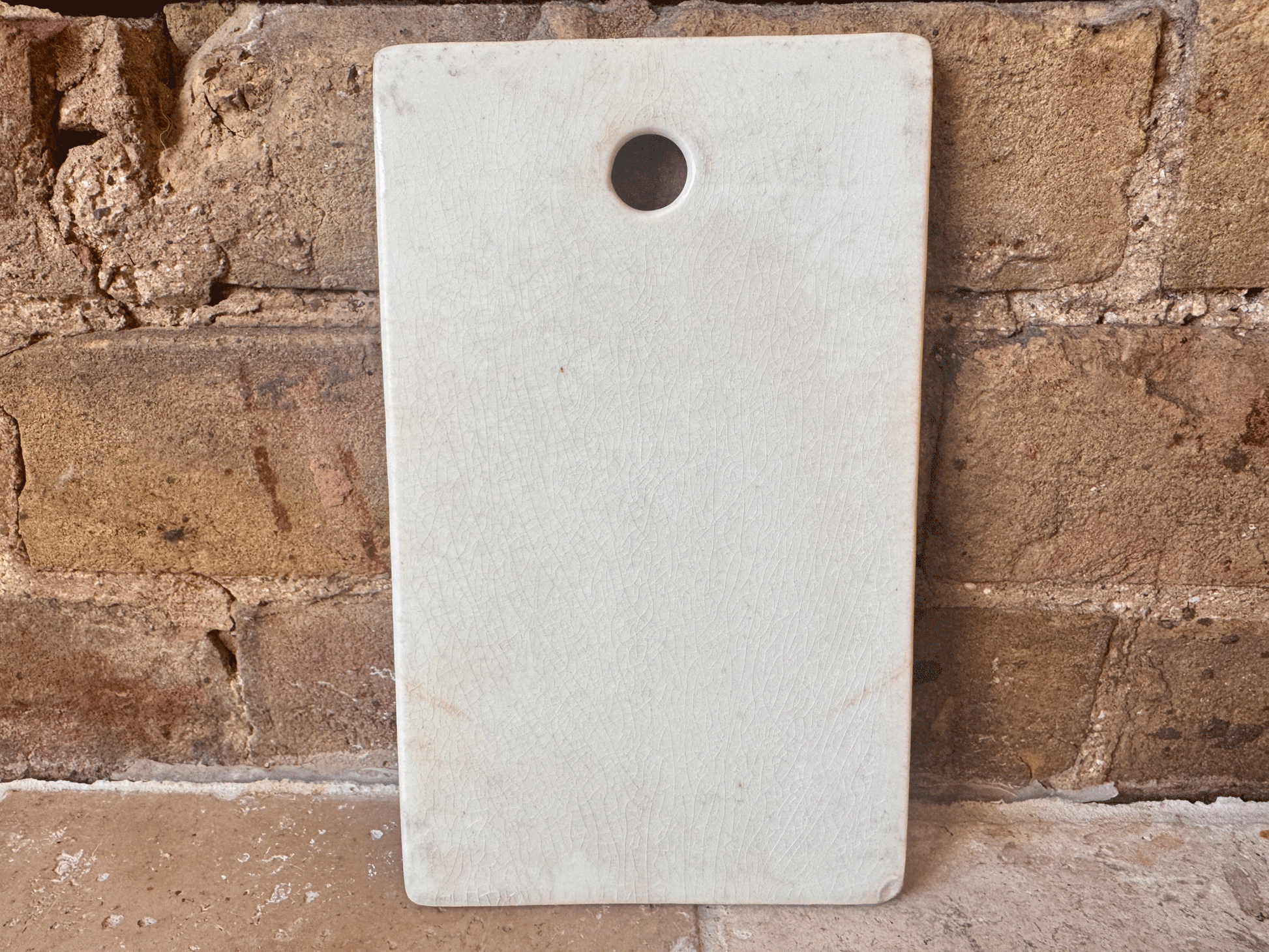 antique french buttery timeworn ironstone cutting onion board