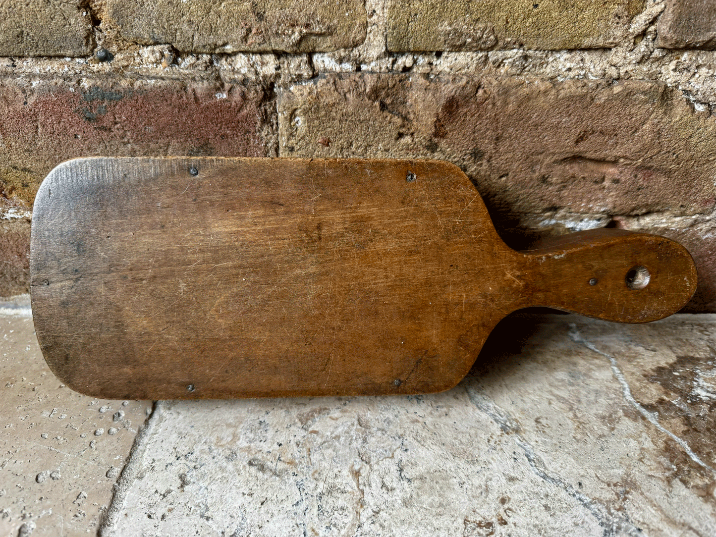rare antique french carved butter brick mould alpine village country mountain scene setting