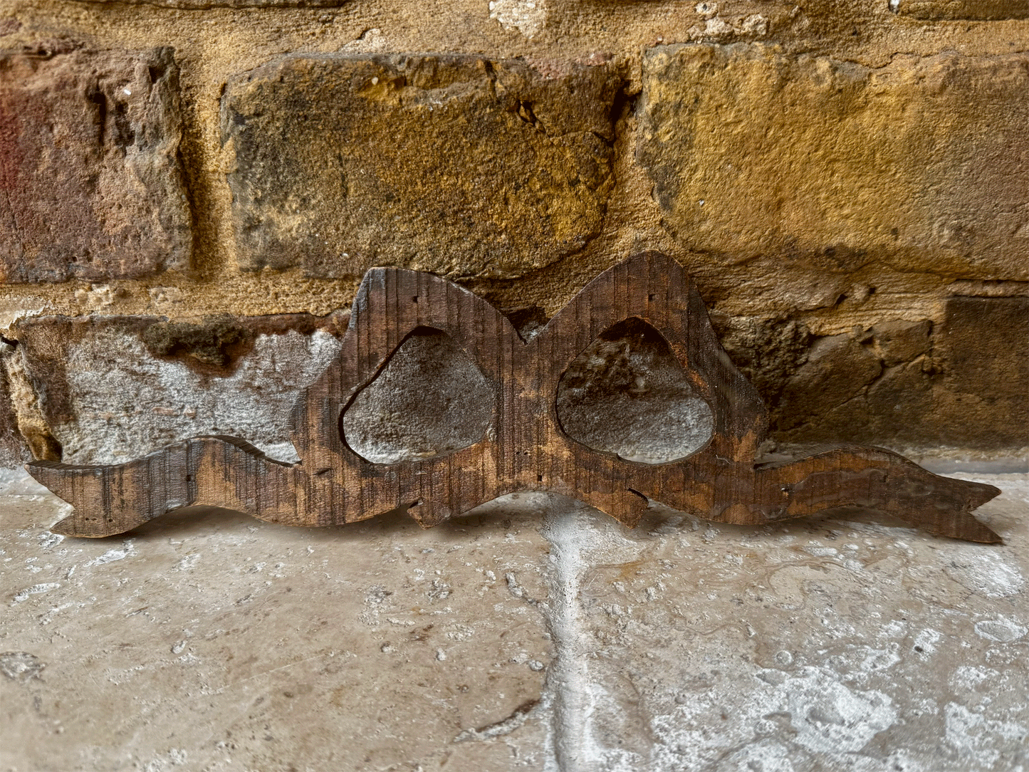 antique french carved wooden pelmet wall panel hanging bow shape