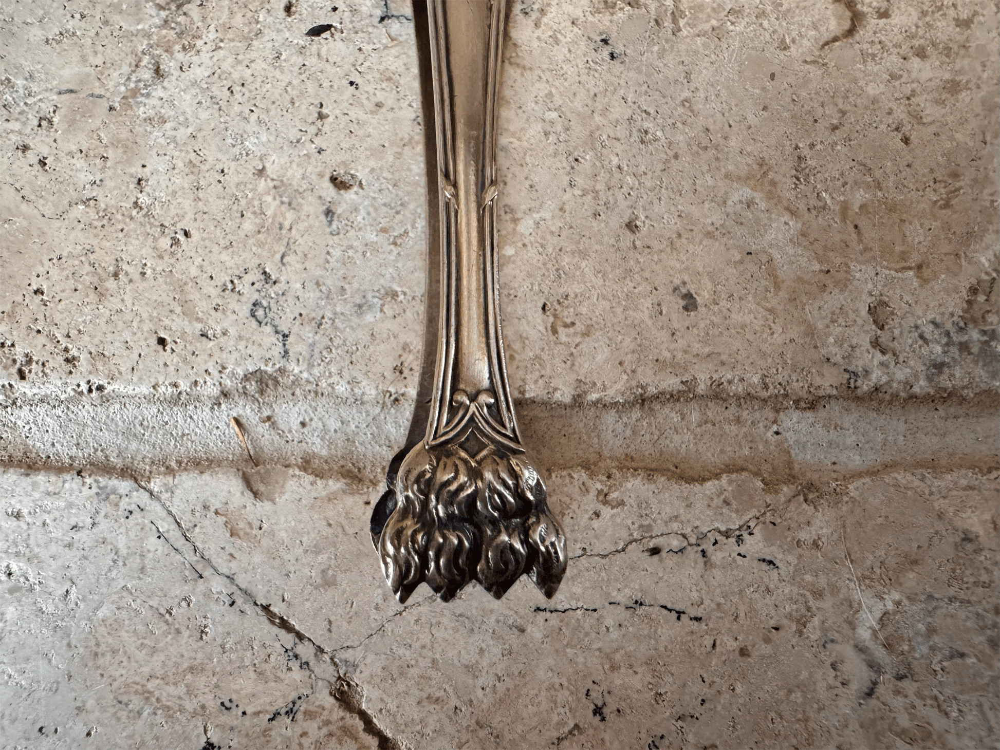 antique french silver plated sugar tong lion feet clasps bows ribbos christofle