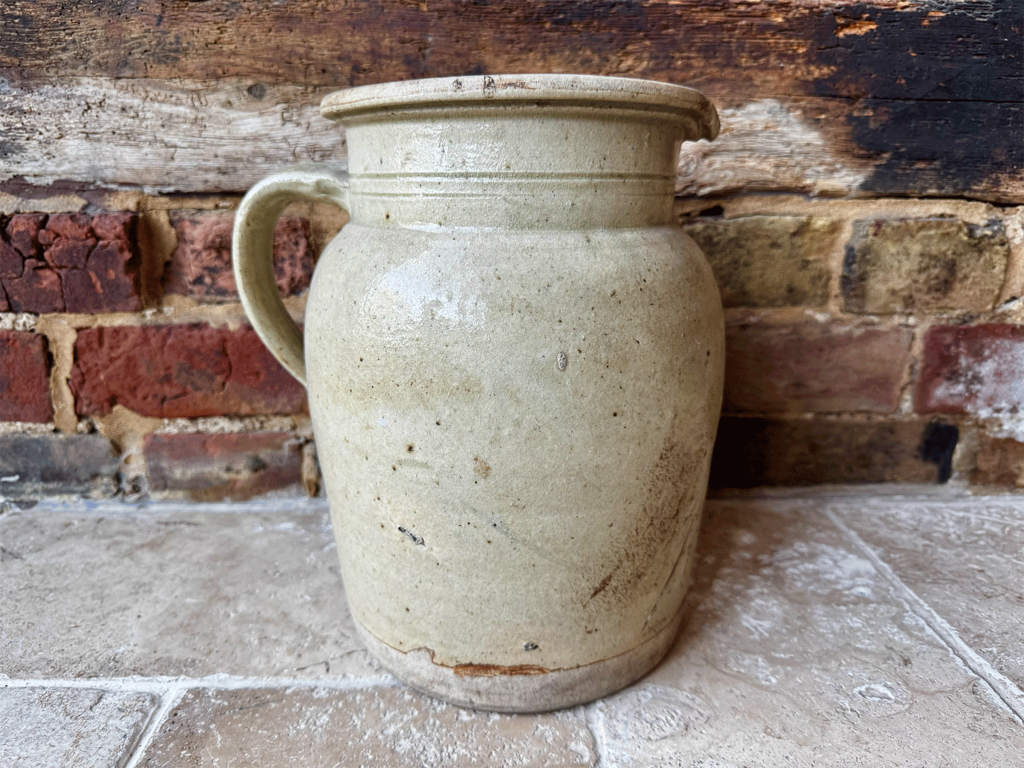 antique rustic french huge chunky stoneware jug vase decorative table centrepiece