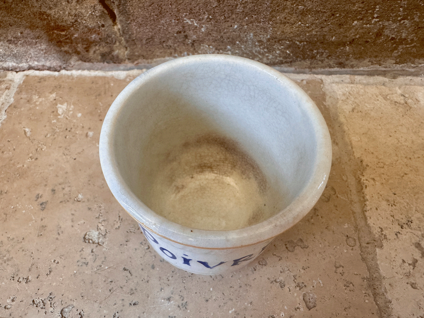 antique french irpnstone kitchen canister pinch pot poivre pepper