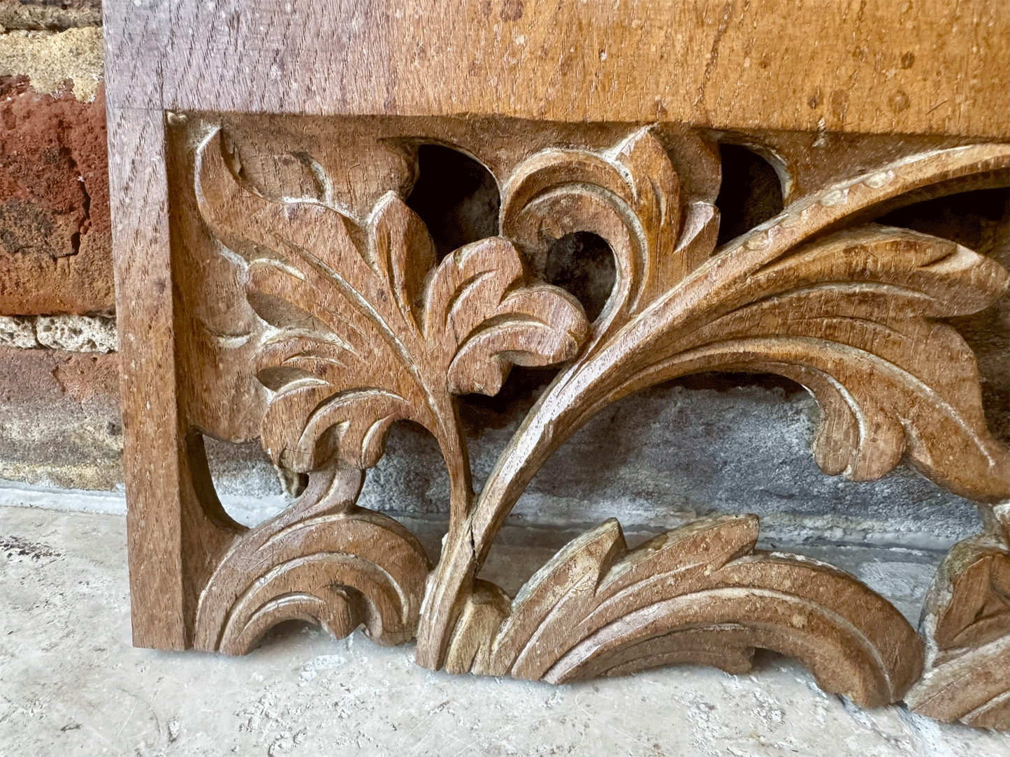 antique french carved wooden treen 18th century baroque religious church wall hanging