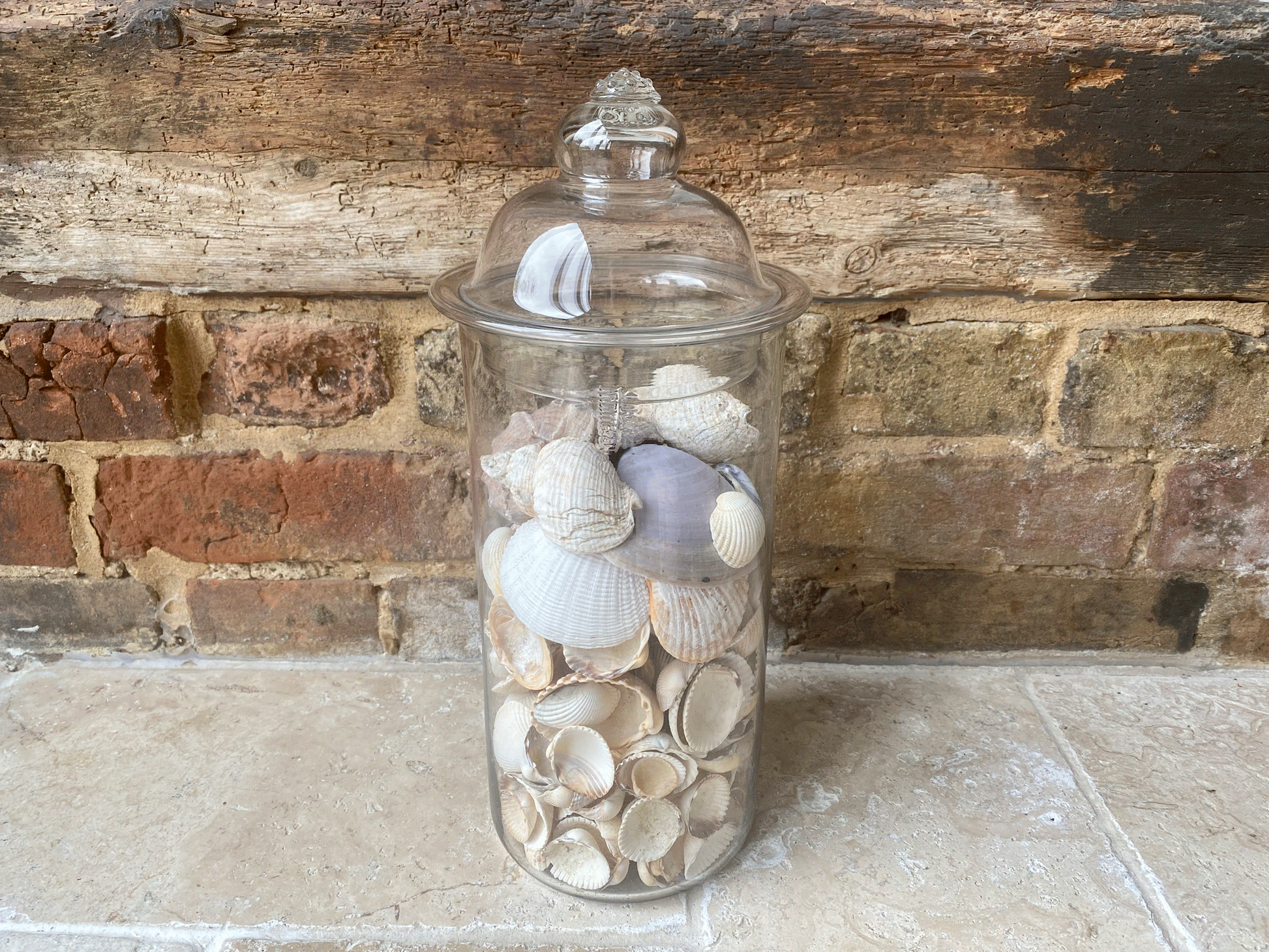 antique french large glass sweet candy epicerie advertising shop display jar