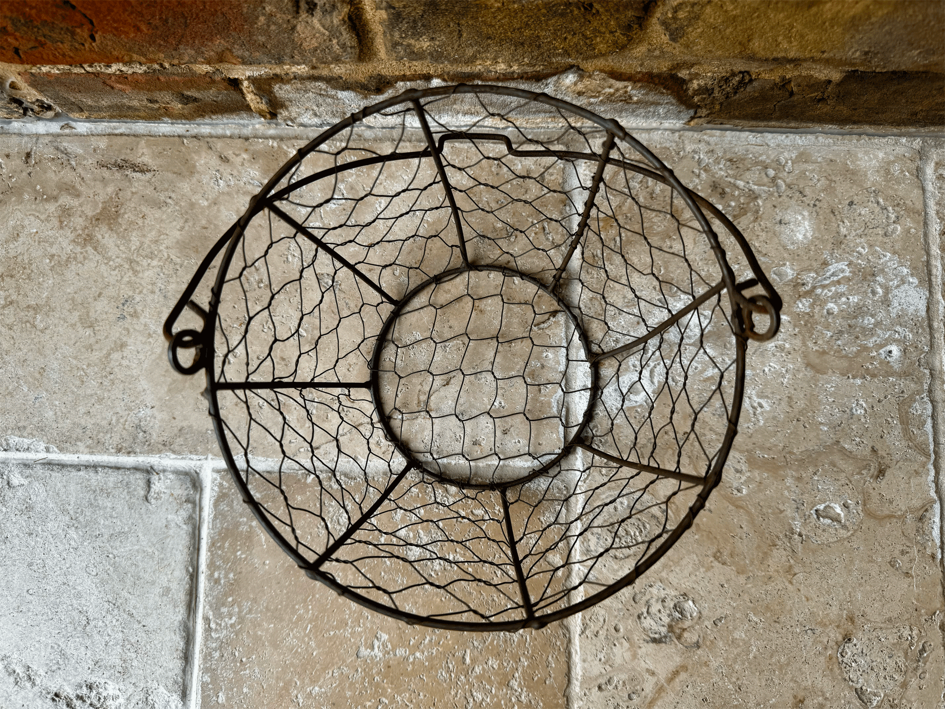 antique french wirework egg basket