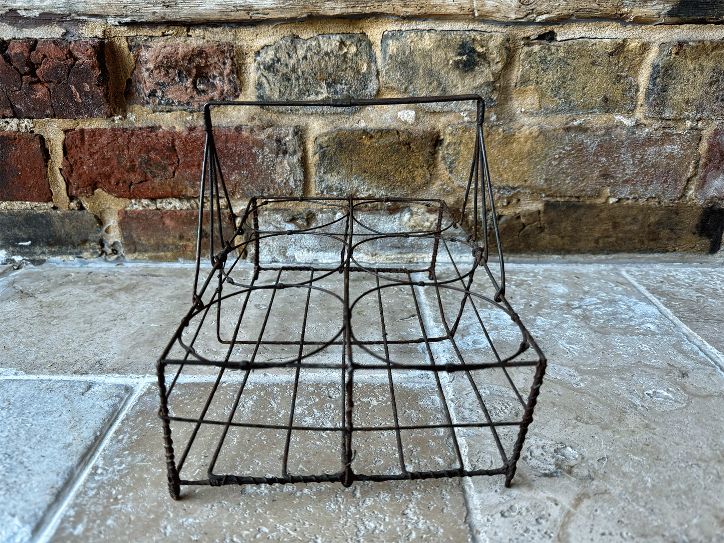 rare antique french wirework pastis holder tray carrier