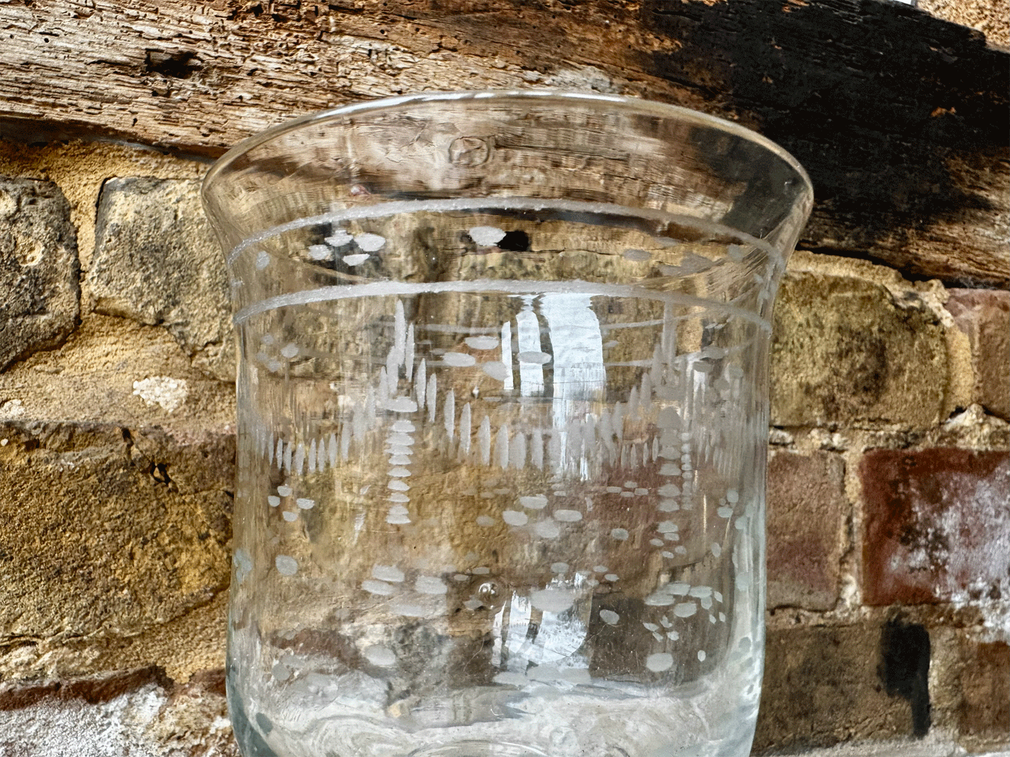 antique french extra large souvenir holiday event symbolic gift acid etched decoration