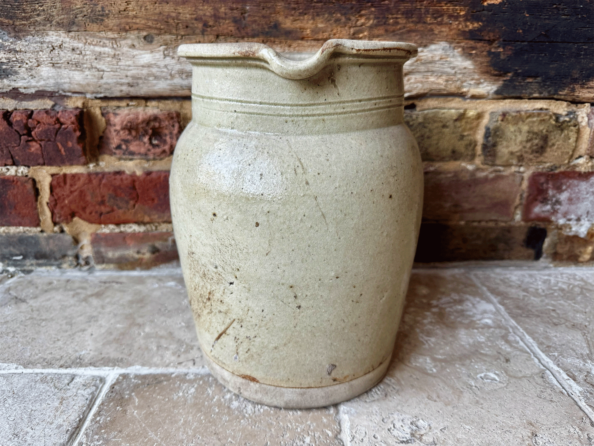 antique rustic french huge chunky stoneware jug vase decorative table centrepiece