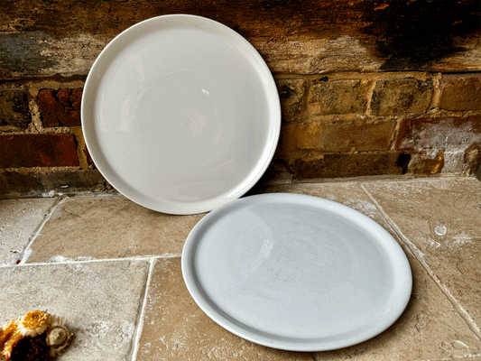 extra large antique french white ironstone circular round serving platter