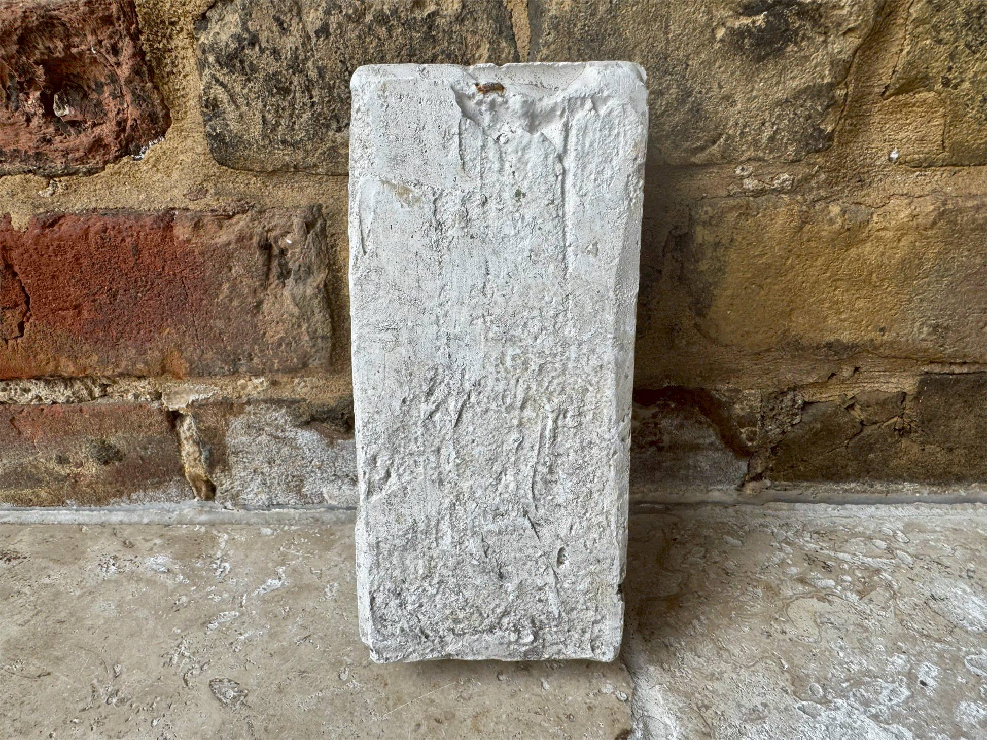 antique french decorative architectural plaster wall panel fragment hanging