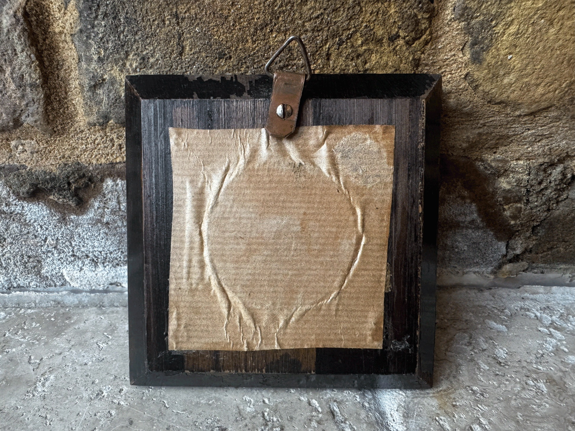 antique french miniature picture painting sherpherdess hunter strolling